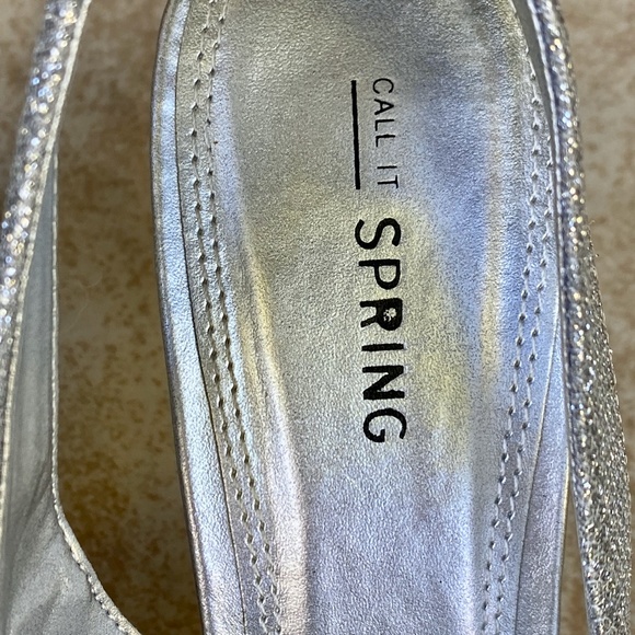 Call It Spring Women's Silver Slingback Heels - Picture 3 of 11